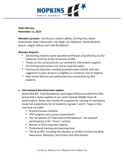 ESAC Minutes November 11, 2013 Members present: Pat Douma