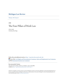 The Four Pillars of Work Law - University of Michigan Law School