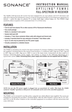 FSMR1 Instruction Manual
