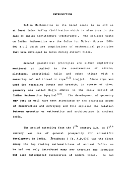 Indian Mathematics Related to Architecture and Other