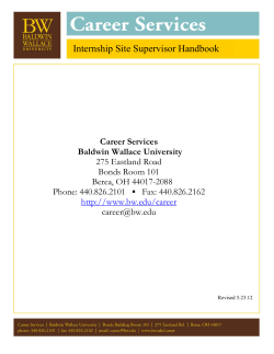 Internship Site Supervisor Handbook