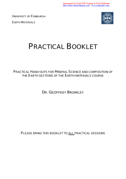practical booklet - University of Edinburgh