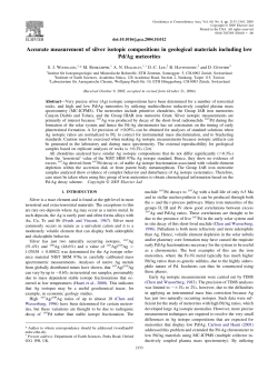 Accurate measurement of silver isotopic compositions in geological
