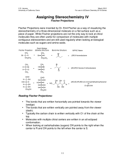 Assigning Fischer Projections
