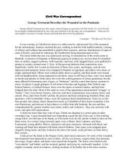 Civil War Correspondent George Townsend Describes the