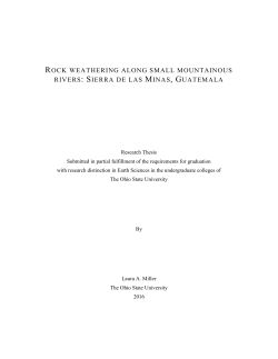 rock weathering along small mountainous rivers: sierra de las minas
