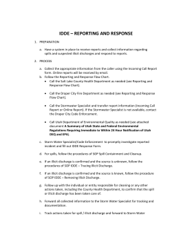 idde &ndash; reporting and response