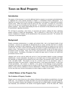 Taxes on Real Property - The University of British Columbia