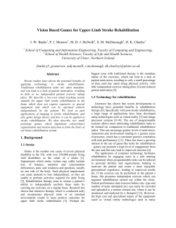 Vision Based Games for Upper