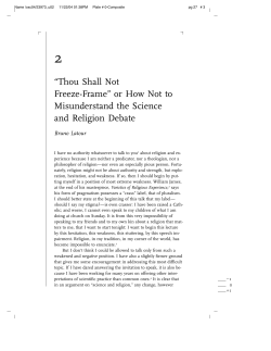 Another take on the Science and Religion debate