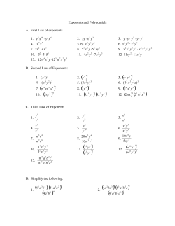 Exponents Exam