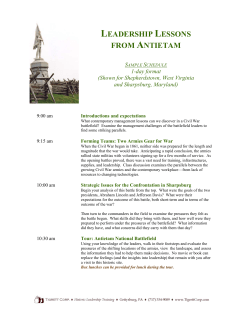 LEADERSHIP LESSONS FROM ANTIETAM
