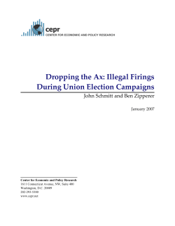 Dropping the Ax: Illegal Firings During Union Election Campaigns