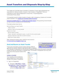 Asset Transfers and Disposals Step-by-Step