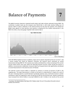 Balance of Payments - Ministry of Finance