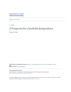 A Prospectus for a Symbolist Jurisprudence