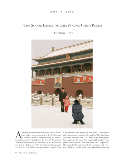 the social impact of china`s one-child policy