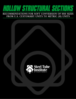 HOLLOW STRUCTURAL SECTIONS