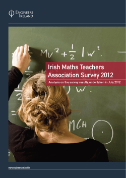 Irish Maths Teachers Association Survey 2012