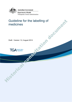Guideline for the labelling of medicines