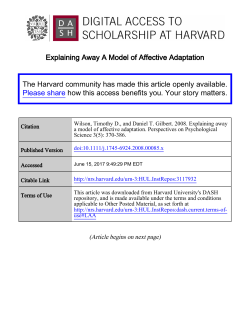 Explaining Away: A Model of Affective Adaptation