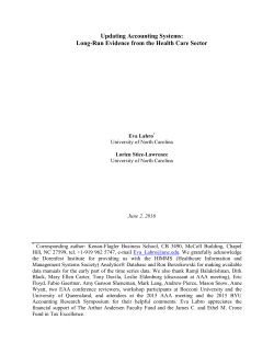 Updating Accounting Systems: Long-Run - UNC