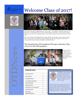 2014 June OTD News - College of Health Care Sciences