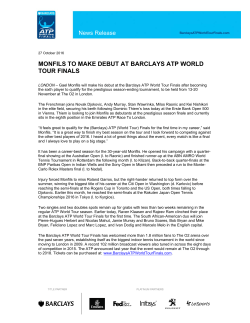 monfils to make debut at barclays atp world tour finals