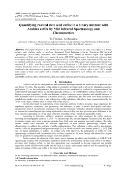 Quantifying roasted date seed coffee in a binary mixture with
