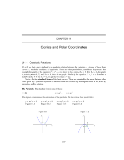 Conics and Polar Coordinates