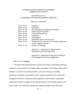 alabama board of medical examiners administrative rules chapter