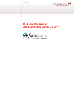 The Seven Standards of Cloud Computing Service