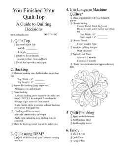 102 Kb You Finished Your Quilt Top A Guide to Quilting Decisions