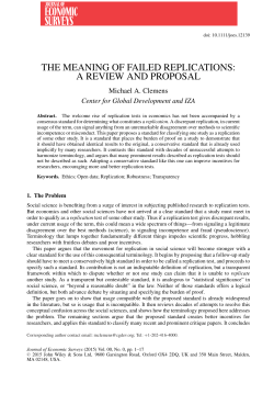 the meaning of failed replications: a review and proposal