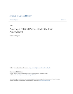 American Political Parties Under the First Amendment