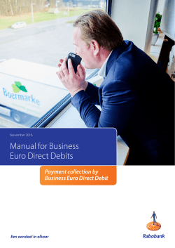 Manual for Business Euro Direct Debits