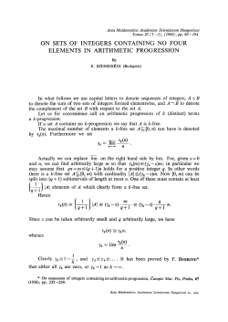 On sets of integers containing no four elements in arithmetic