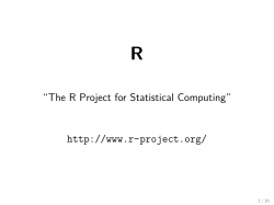 R - introduction