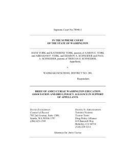 Amicus Brief in York vs. Wahkiakum School District