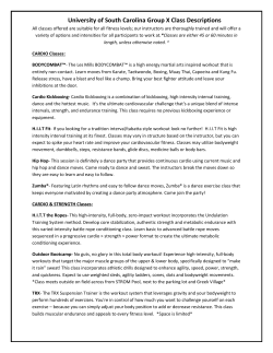 University of South Carolina Group X Class Descriptions