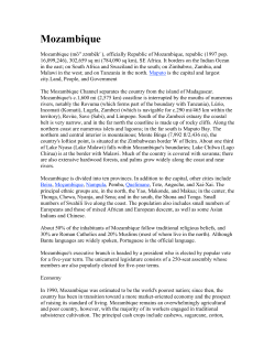 Mozambique - Language Marketplace UK