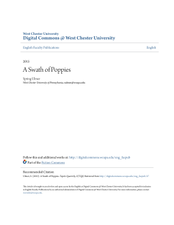 A Swath of Poppies - Digital Commons @ West Chester University
