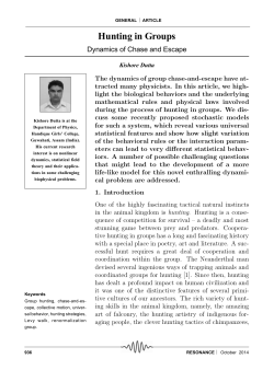 Hunting in Groups - Indian Academy of Sciences