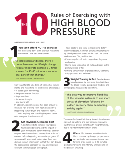The 10 Rules of Exercising with High Blood Pressure