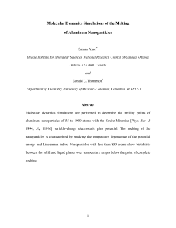 Molecular Dynamics Simulations of the Melting of Aluminum