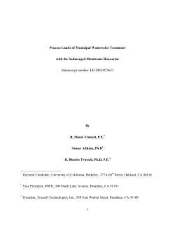 Process Limits of Municipal Wastewater Treatment