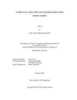 STABILITY OF A FOUR STORY STEEL FRAME BUILDING UNDER