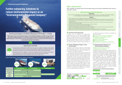 Further enhancing initiatives to reduce environmental impact as an