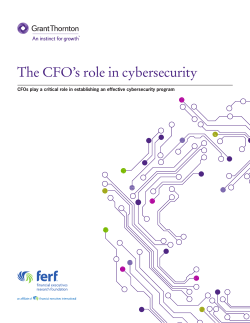The CFO`s role in cybersecurity - Financial Executives International