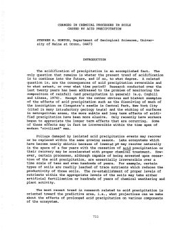 CHANGES IN CHEMICAL PROCESSES IN SOILS CAUSED BY